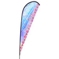 15' Single Reverse Custom Portable Teardrop Banner